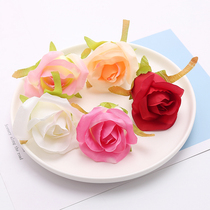 Rose Bud small rose flower head flower bone silk cloth fake Bud diy material wedding flower wall flower arrangement Tulip