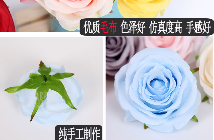 Mô phỏng hoa hồng nền hoa tường cắm hoa cắm tay cắm hoa đạo cụ trang trí vải nhỏ hoa giả đầu - Hoa nhân tạo / Cây / Trái cây chậu hoa giả