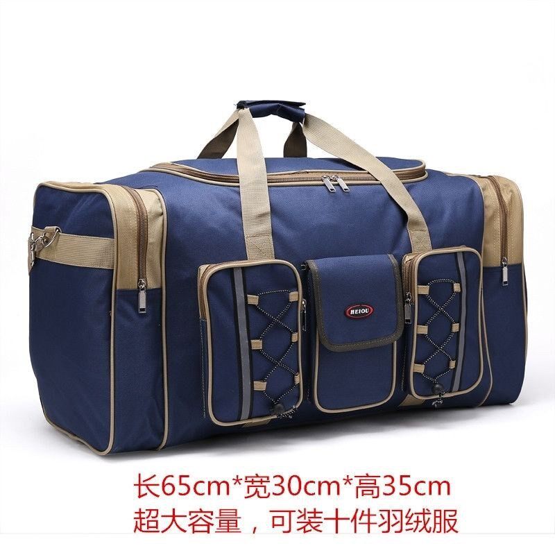 Extra-large travel bag handbag long-distance moving travel bag self-driving bag large pack male check bag female Han version