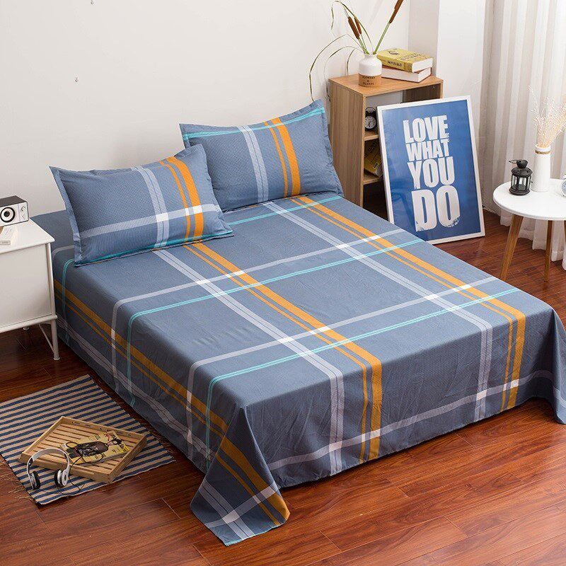 Sheets single piece cotton 1 8m double bed sheet three-piece student dormitory single 1 5m bed thick cloth