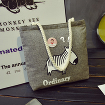 Joker literary canvas bag shoulder letter print shopping bag hipster Hand bag new student schoolbag cloth bag