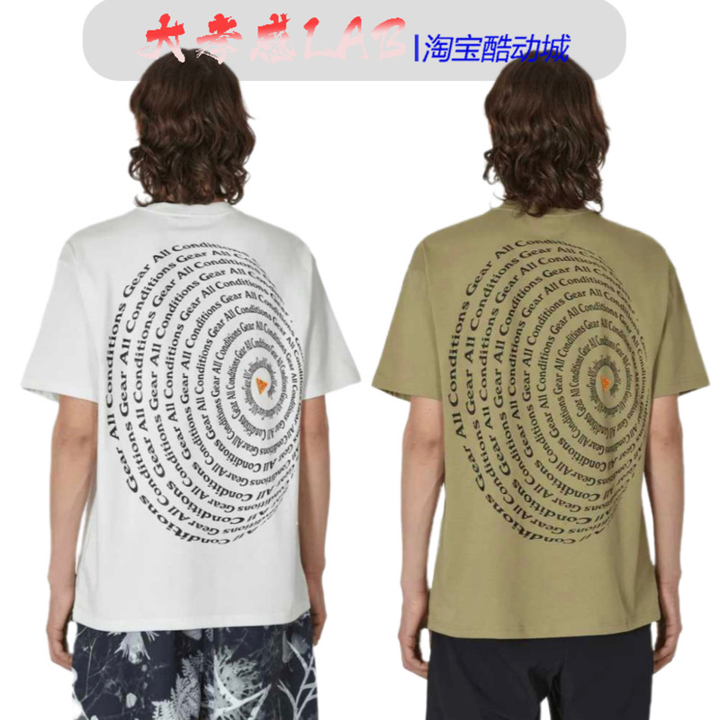 Nike Acg Outdoor Functional Swirl Letter Print Trendy Couple Sports Casual Short-Sleeved T-Shirt Fb8126
