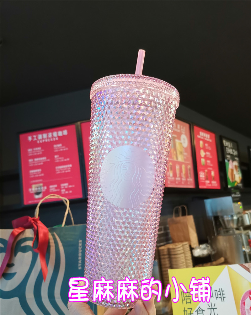 China Starbucks 2020 24oz Christmas Shinning Diamond Studded Tumbler STRAW CUP