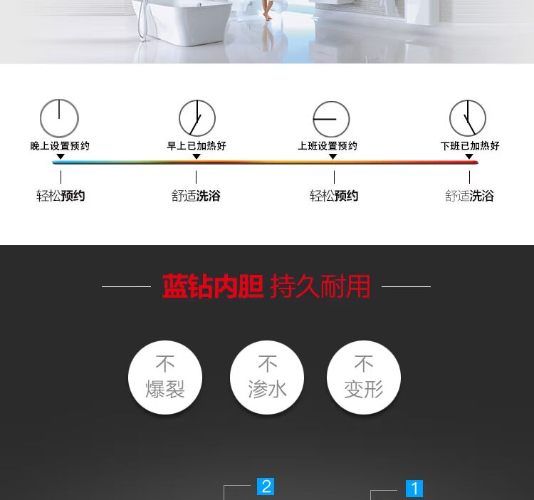 Máy nước nóng Sakura lưu trữ nước gia đình loại tắm nước nóng tắm 40/50 / 60L / 80 lít điều khiển từ xa tiết kiệm năng lượng - Máy đun nước bình nóng lạnh năng lượng mặt trời