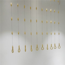 Clothing store gold hanging hanger steel wire hanging hanger ring shelf womens clothing store hanging clothes chain display stand