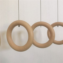 Magasin de vêtements cintre suspendu anneau de fil dacier cercle en bois journal multifonctionnel cercle en bois massif crochet écharpe foulard en soie cercle