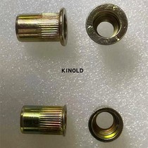 Iron flat head small countersunk head inner and outer hexagonal pull hat iron National Standard rolling flower female iron column pattern hexagonal Big Head pull rivet nut