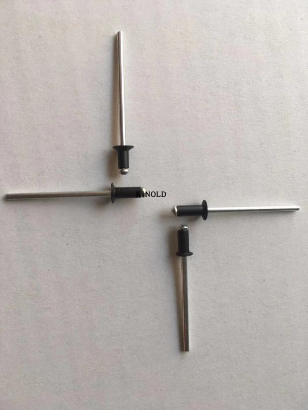 Jinghe brand countersunk head black aluminum rivet GB12617 flat head rivet core pulling rivet 3 03 24 04 8