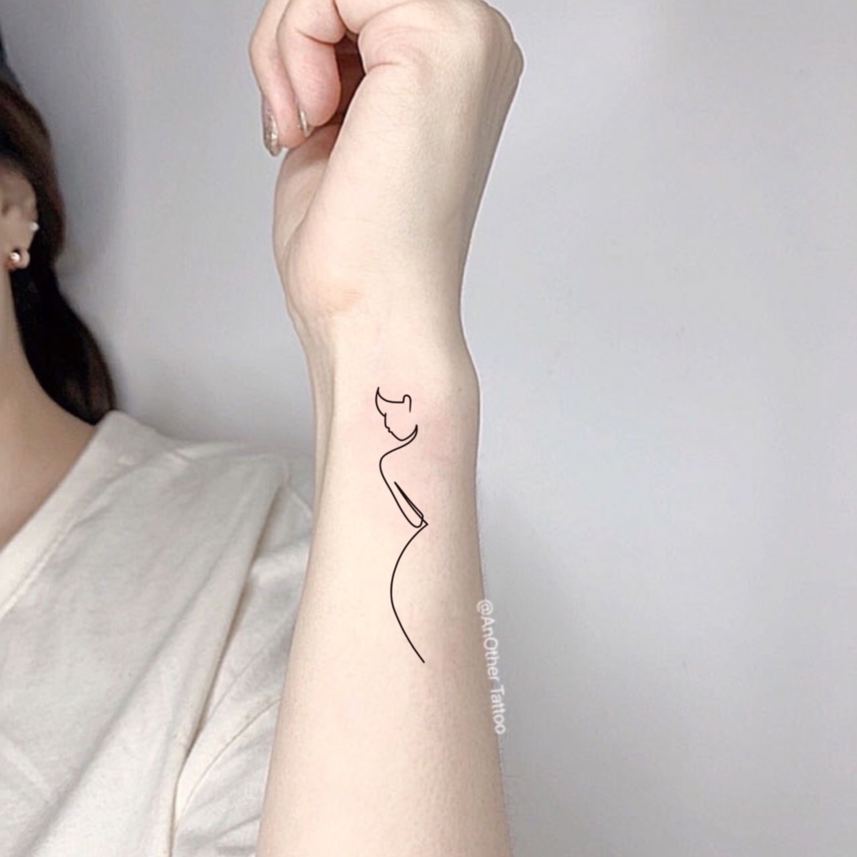 AnOtherTattoo cold series ins wind line girl tattoo stickers lasting simulation buy one get one free