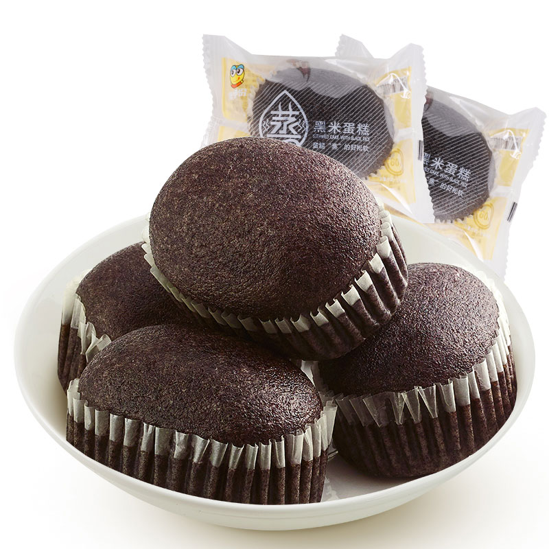 Laiyifen Steamed Black Rice Cake 240g Black Rice Bread Nutritious Breakfast Food Pastry Snacks Casual Snacks Snacks