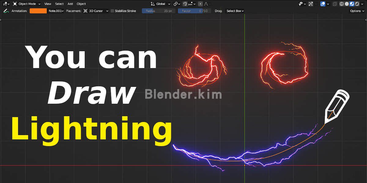 绘制闪电预设 Drawing Lightning Generators - Blender预设-魔酷网