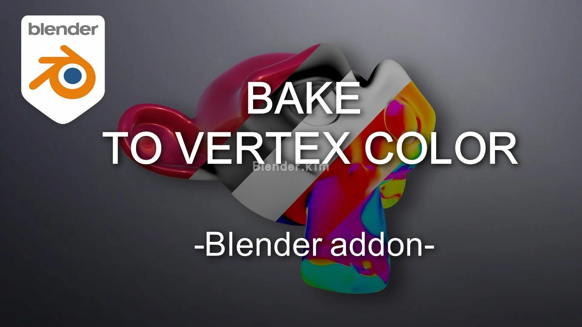 烘培到顶点颜色 Bake to Vertex Color - Blender脚本-魔酷网