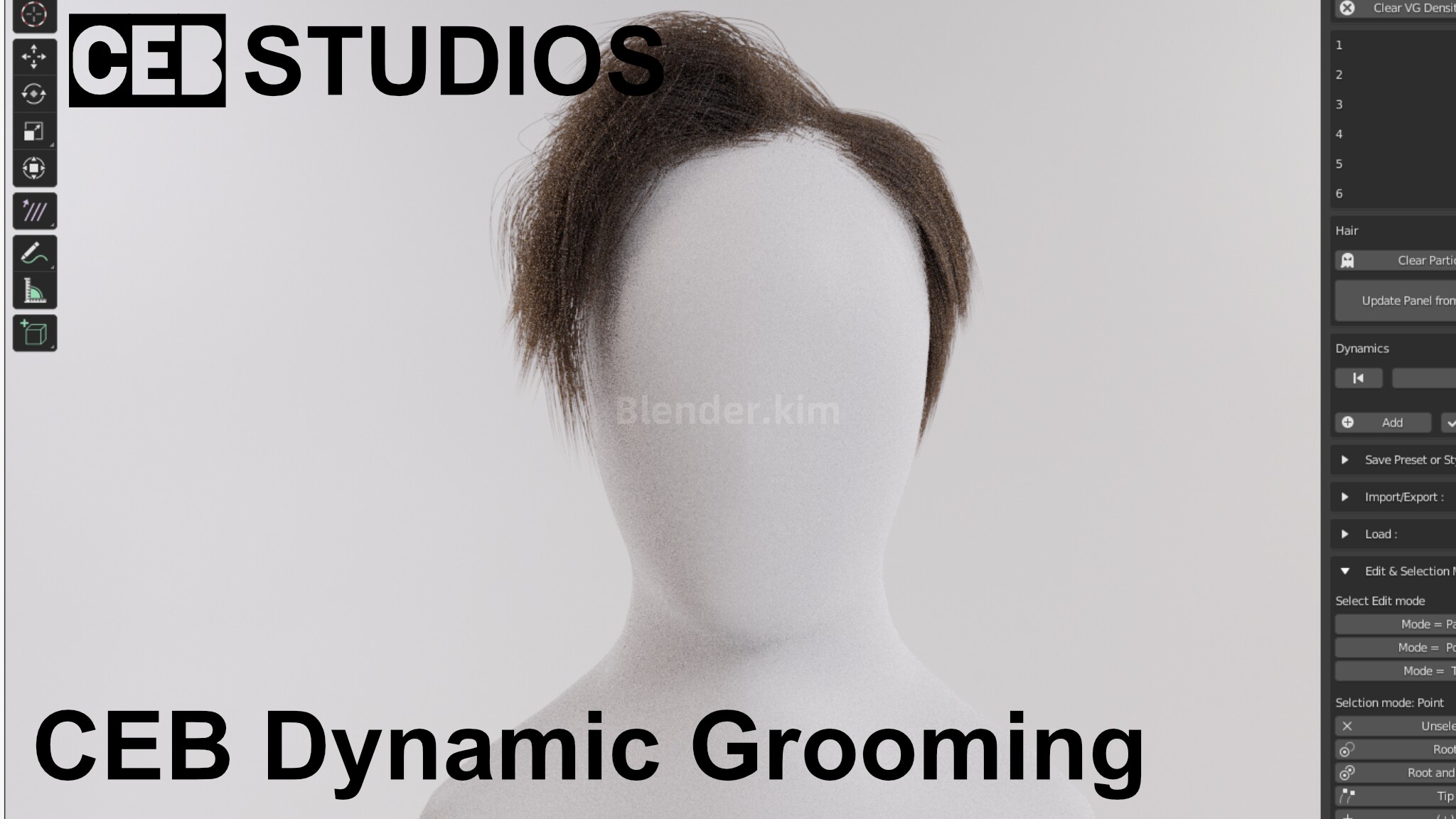 头发模拟插件 Dynamic Grooming - Blender插件-魔酷网
