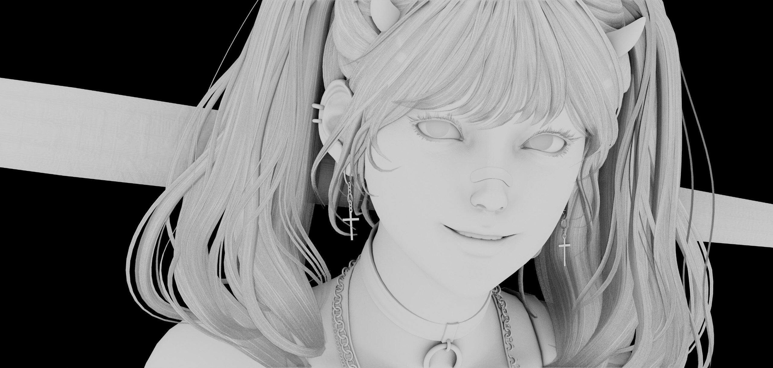 图片[3]-Blender棒球少女肖像-魔酷网