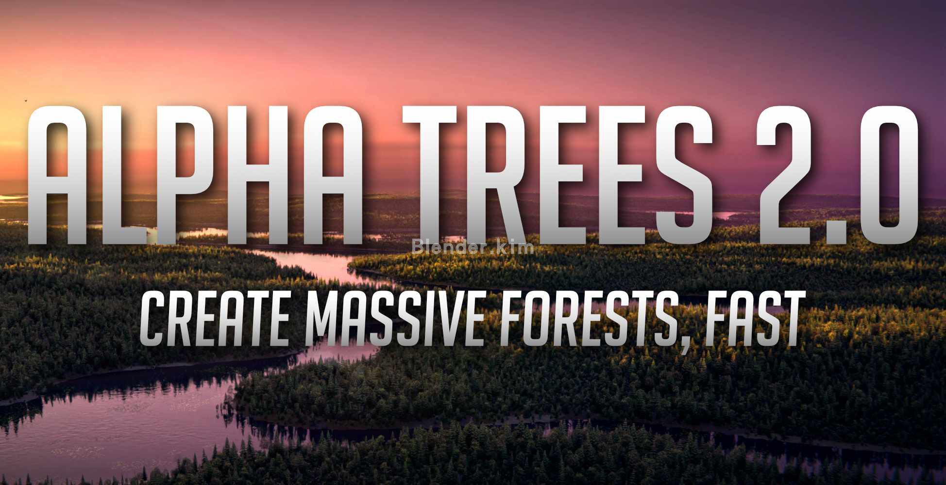 森林预设插件 Alpha Trees - Blender插件-魔酷网