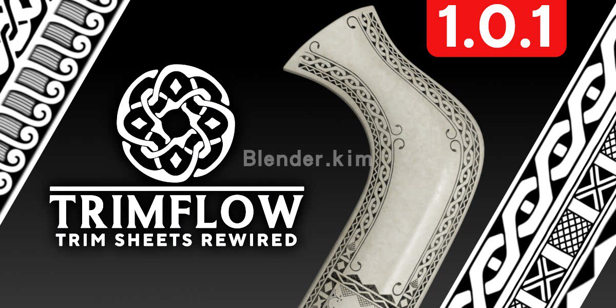修剪贴花插件 Trimflow - Blender插件-魔酷网