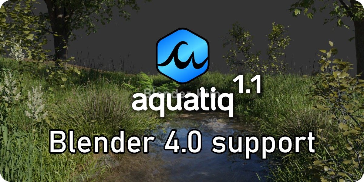 水流特效预设插件 Water Library Aquatiq - Blender插件-魔酷网