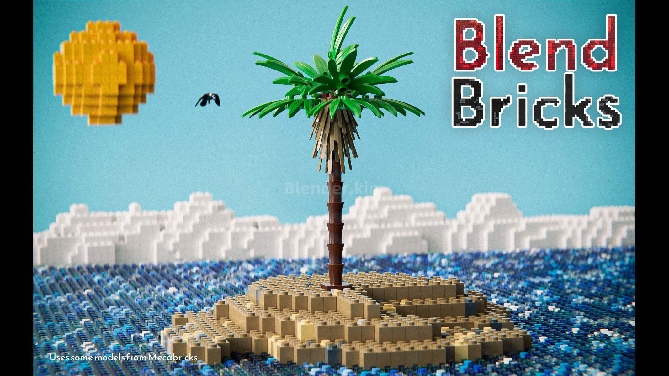 乐高积木材质预设 Blendbricks - Blender预设-魔酷网