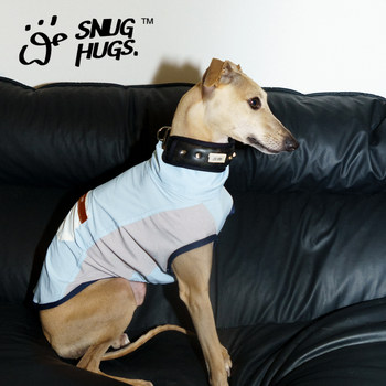 Snughugs Dog Collar Pet Neck Collar Leash Leather Collar Medium-Sized Dog Wide Black Whippet Small Greyhound