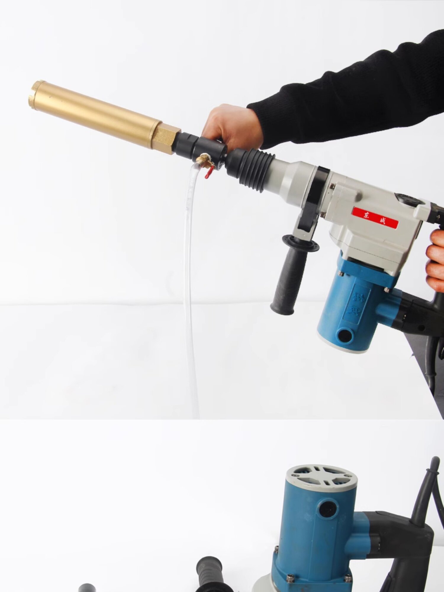 Вода установка 德国进口电锤钻转水钻转换头水钻加水电锤转秒变钻孔机转换接杆冲击