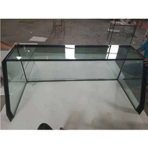 Electric heating hollow glass cake display cabinet special-shaped tempered processing wine cabinet