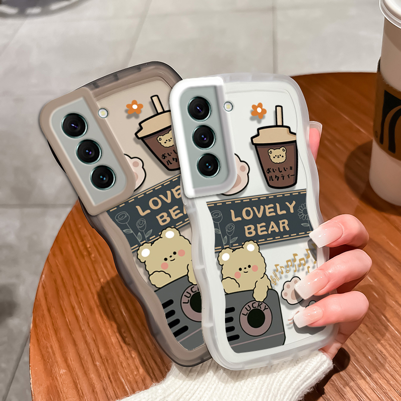 Samsung S22 Phone Case S22+/Plus Transparent Soft Case Anti-Drop for Men and Women, New Year Red Rabbit Year Liquid Silicone Couple Cute Striped Bear Samsung S22 Phone Case S22+/Plus Transparent Soft Case Anti-Drop for Men and Women, New Year Red Rabbit Year Liquid Silicone Couple Cute Striped Bear