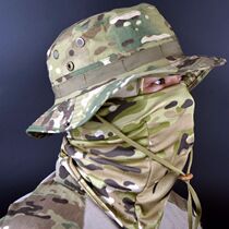 Summer colorful sunshade beanie hat outdoor military fan fishing mens sun protection fisherman hat mountaineering round edge