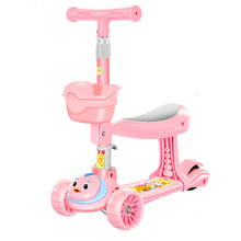 滑板车儿童可坐可滑1-2-3-6岁三合一男女孩玩具车三轮小孩溜溜车