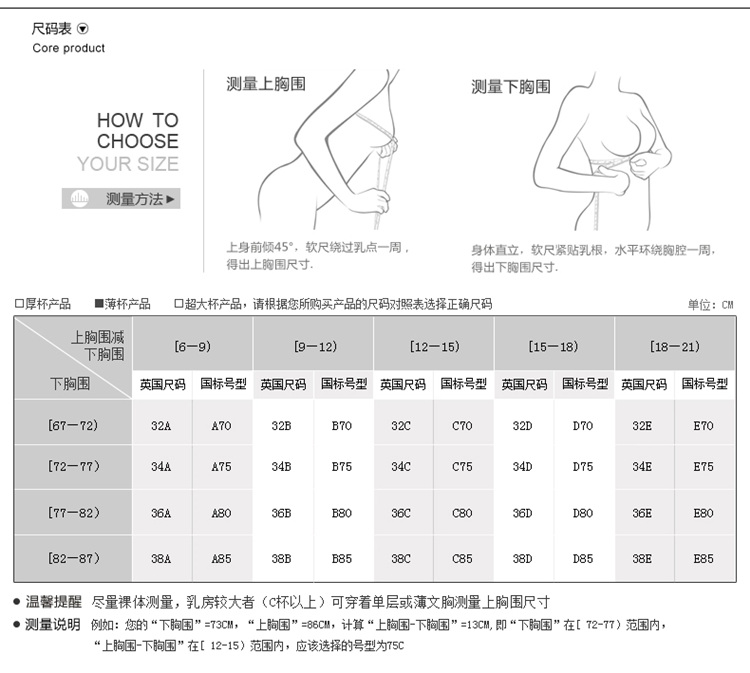  尺码表