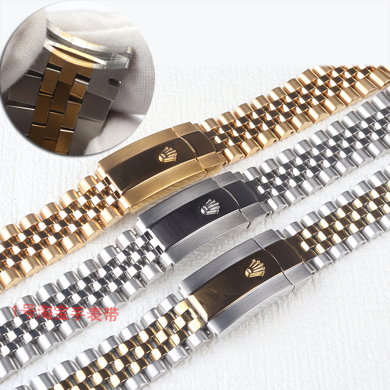 Suitable for Rolex's New Watch with Steel Strap, Datejust 41mm Original Style Watch Strap, Steel Watch Chain for Men 126333