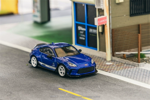 Tarmac Works Модель автомобиля HKS Toyota GR86 Blue Metallic 1:64
