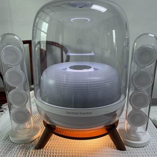 ເຫມາະສໍາລັບແກ້ວ Harmankardon Harman Kardon 2/3/4 ລຸ້ນ crystal ລຸ້ນທີ 4 ສຽງ stand base walnut