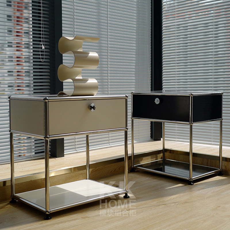 Spot USM minimalist modern wind module combines all stainless steel bedside cabinet in wind