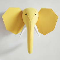 ins custom wool felt animal head wall hanging wall decoration Childrens room store environmental protection wall hanging three-dimensional modeling decoration
