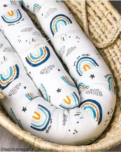 Радужная кроватка, съёмные детские бортики, безопасное ограждение, подушка, защита от столкновений