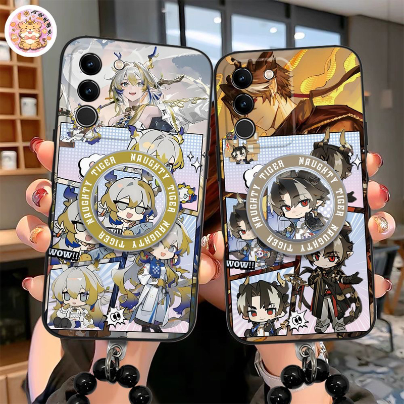 Magnetic Arknights Phone Case for Apple 12, Huawei, Vivo, Anime Oppo, Soft Xiaomi Stand, Samsung