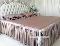 European neoclassical bed skirt bed cover comfortable silk soft bedding three bed skirt high bed tail two pieces can be customized