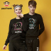 Paul Frank miệng lớn khỉ thể thao in áo len thời trang áo len nữ mùa thu mới áo thun đôi - Thể thao lông cừu / jumper sweater nam form rộng Thể thao lông cừu / jumper