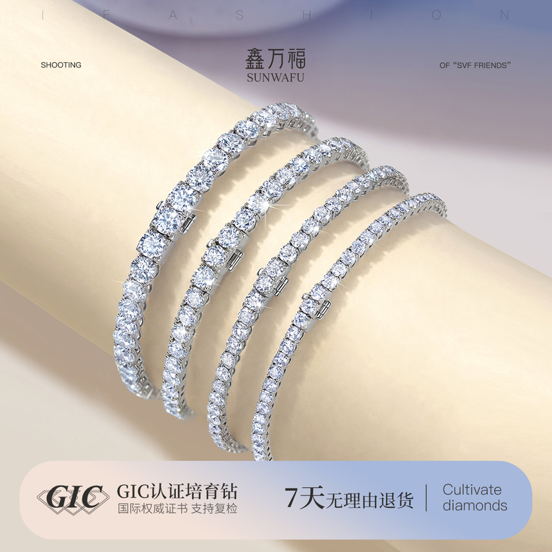 Tennis Bracelet 18K Gold Full Diamond Row Full Circle Real Diamond Lab-Grown Diamond Bracelet Lab-Grown Diamond Bracelet Tennis Bracelet 18K Gold Full Diamond Row Full Circle Real Diamond Lab-Grown Diamond Bracelet Lab-Grown Diamond Bracelet