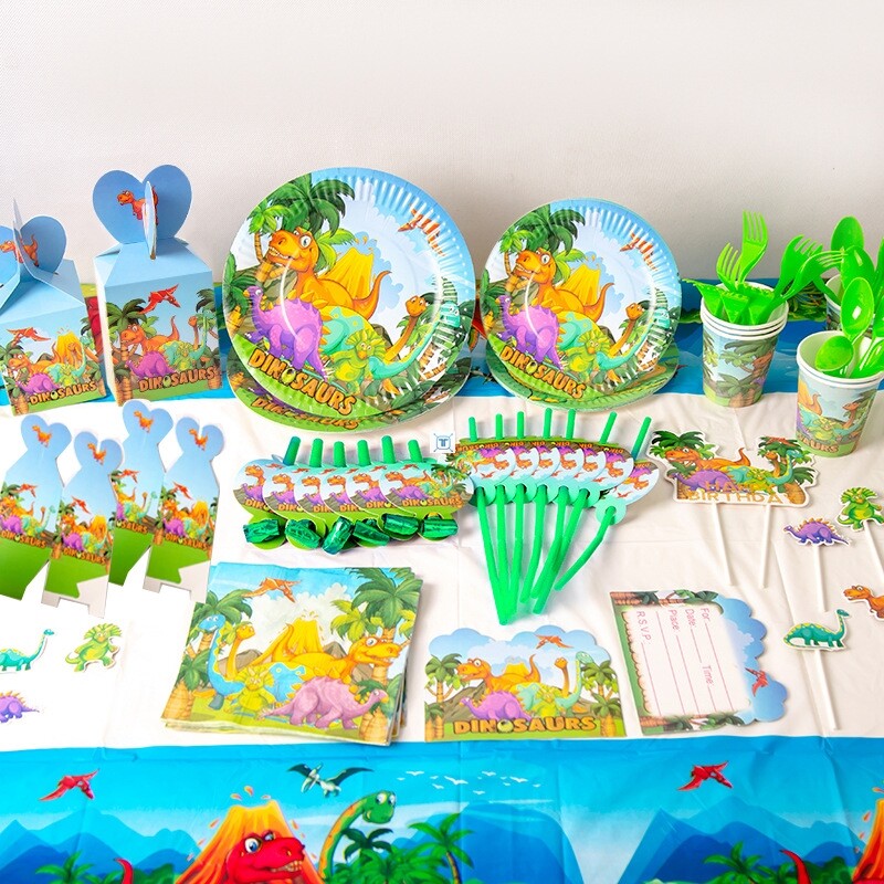 New volcano dinosaur theme party supplies for children