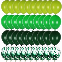 40pcs Green Balloons Set Chrome Metallic Confetti Ballon
