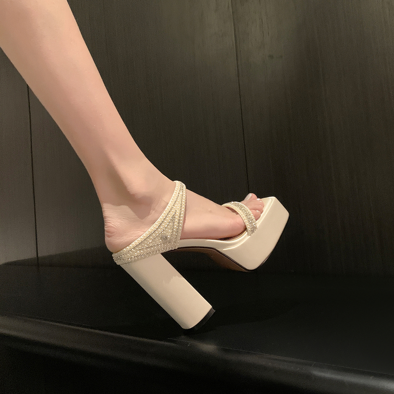 11cm Ultra-High Heel Elegant Sandals 2026 Summer New Thick-Soled Open-Toe Platform Sexy Sandals for Women