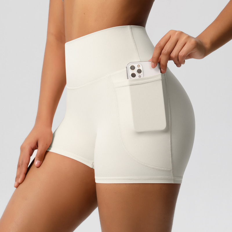 Tennis Skirt Leggings for Women, Simple Sporty Style, High-Waisted Yoga Shorts with Side Pockets, Three-Quarter Length Tennis Training Pants
