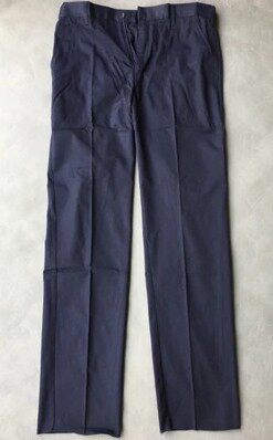 Foreign trade export tail single navy blue twill spring and autumn casual trousers with a fart pocket