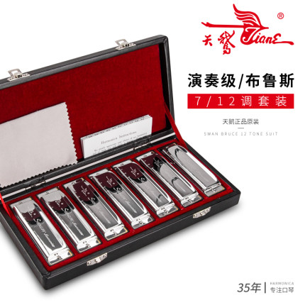 Swan Harmonica Adult Beginner Student 10 ten-hole Blues Blues#C tune A tune B tune D Tune E Tune F Tune G Tune