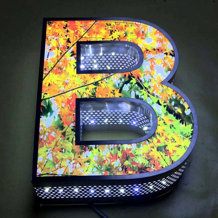 New new product advertising letter side perforation light-transmitting whole body luminous letter large signboard letter acrylic flat letter