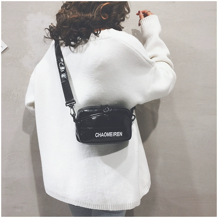 Phiên bản mới ngang 2019 của túi đựng điện thoại di động nữ đeo vai họa tiết đa năng phiên bản Hàn Quốc của mạng mini túi màu đen nhỏ - Túi điện thoại
