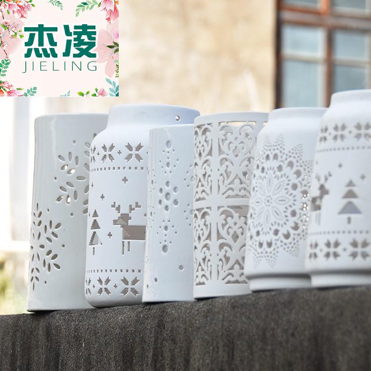 Spring park, contracted style white porous permeability more meat the plants tin caulis dendrobii hollow ceramic flower pot to the plants