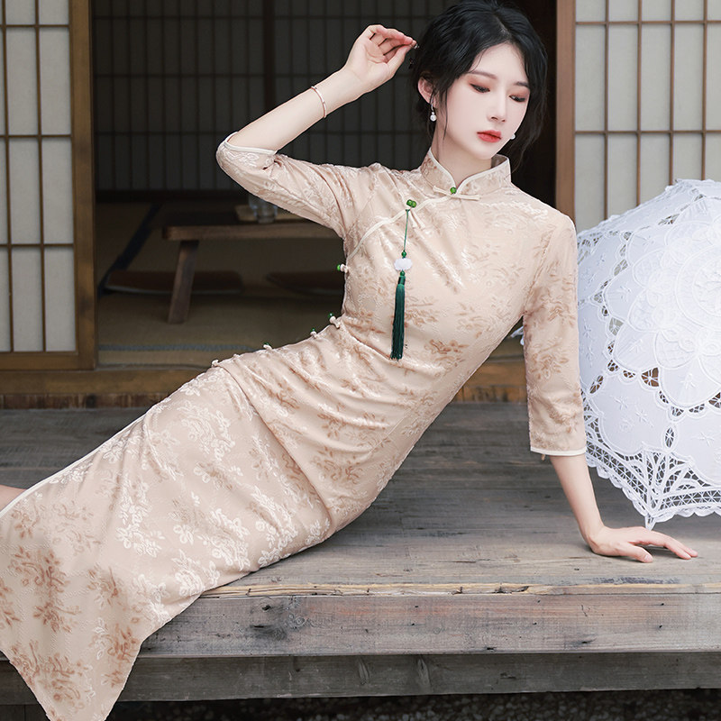 Advanced Qipao Improved Autumn 2022 New Retro Dress Everyday Teenage Girl Long Sleeve Young SPRING AUTUMN SEASON