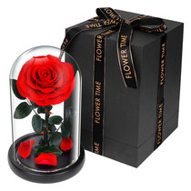 The little prince rose immortalized flower glass cover to send girlfriend birthday special heart-warming small gift box creativity